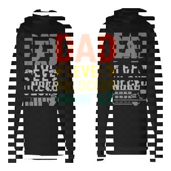 Dad Level Unlocked Pregnancy Announcement Classic Long Sleeve T-Shirt - Thegiftio