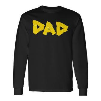 Dad Papa Fathers Day 2024 Tape Style Long Sleeve T-Shirt - Seseable