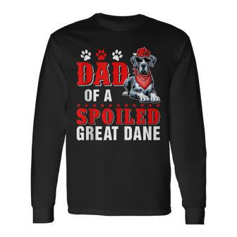 Dad Of A Spoiled Great Dane Father's Day Dog Sunglasses Long Sleeve T-Shirt - Thegiftio UK