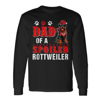 Dad Of A Spoiled Rottweiler Father's Day Dog Sunglasses Long Sleeve T-Shirt - Thegiftio UK