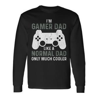 My Dad Video Games First Father's Day Presents For Gamer Dad Long Sleeve T-Shirt - Monsterry