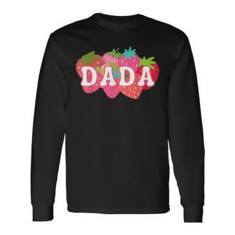 Dada Of The Berry First Birthday Strawberry Matching Long Sleeve T-Shirt - Seseable