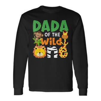 Dada Of The Wild One Zoo Theme Bday Safari Jungle Animals Long Sleeve T-Shirt - Monsterry UK