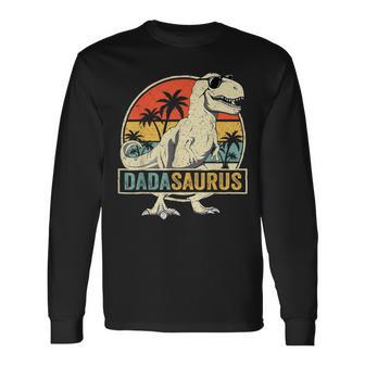 Dadasaurus T Rex Dinosaur Dada Saurus Family Matching Long Sleeve T-Shirt - Monsterry CA