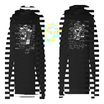 Dados Mágicos Con Ecuaciones Matemáticas Retro Nerdy Rubik Camiseta de manga larga - Regaloses