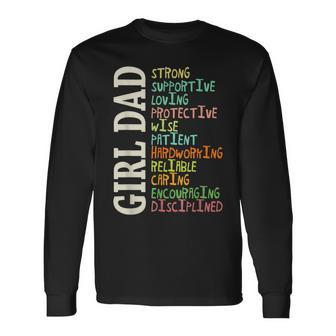 Dads Of Daughters For Dad Father Happy Father's Day Long Sleeve T-Shirt - Seseable