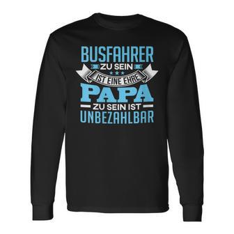 Damen Individuelles Geschenk Papaatertag Beruf Busfahrer Mit-Ausschnitt Langarmshirts - Geschenkecke