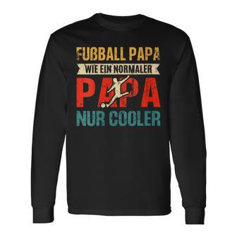 Damen Lustiges Fußball Papa Perfekte Für Fußballliebhaberatertag Mit-Ausschnitt Langarmshirts - Geschenkecke