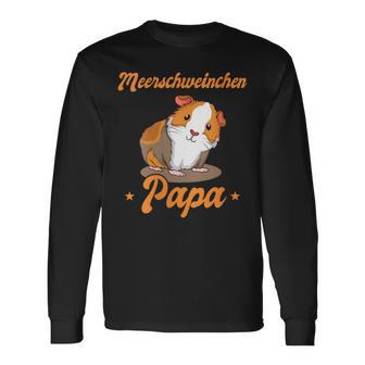 Damen Meerschweinchen Papa -Ater Jungen Männer Zumatertag Mit-Ausschnitt Langarmshirts - Geschenkecke