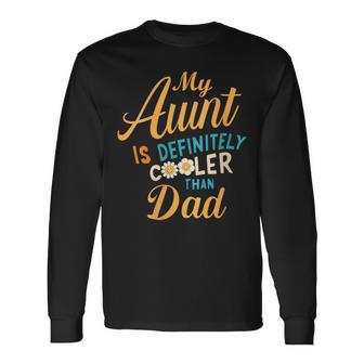 Damen Meine Tante Ist Definitiv Cooler Als Meine Papa- Mit-Ausschnitt Langarmshirts - Geschenkecke