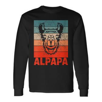 Damen Papa Alpaka Alpapaatertag Bester Frischgebackenerater Mit-Ausschnitt Langarmshirts - Geschenkecke