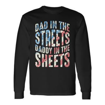 Damen Papa Auf Der Straße Papa In Den Laken Mit-Ausschnitt Langarmshirts - Geschenkecke