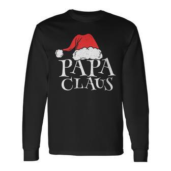 Damen Papa Claus Lustige Weihnachten Weihnachtsmannaterintage Mit-Ausschnitt Langarmshirts - Geschenkecke