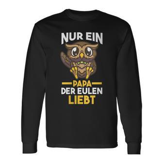 Damen Papaateratertag Eulen Mit-Ausschnitt Langarmshirts - Geschenkecke