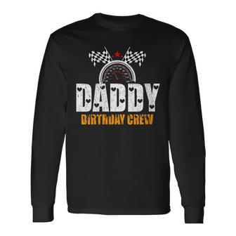 Damen Rennauto Papa Geburtstag Party Racing Family Daddy Pit Crew Mit-Ausschnitt Langarmshirts - Geschenkecke