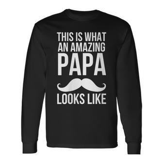 Damen So Sieht Ein Erstaunlicher Papa Aus Mit-Ausschnitt Langarmshirts - Geschenkecke