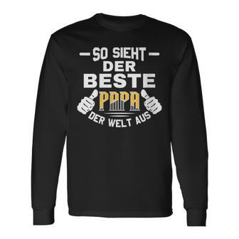 Damenateratertag So Sieht Der Beste Papa Der Welt Aus Mit-Ausschnitt Langarmshirts - Geschenkecke