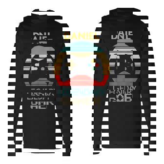 Daniel Name Personalized Legendary Gamer Long Sleeve T-Shirt - Monsterry