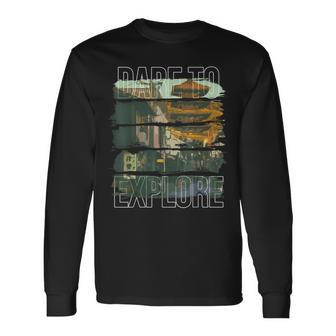 Dare To Explore Japan Long Sleeve T-Shirt - Monsterry