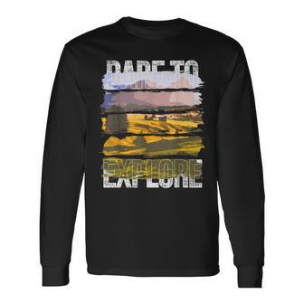 Dare To Explore Meadows Long Sleeve T-Shirt - Monsterry