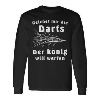 Dart König Darts Werfen Lustiges Geschenk Langarmshirts - Seseable