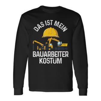 Das Ist Mein Bauarbeiter Costume Construction Site Construction Ladder Langarmshirts - Seseable