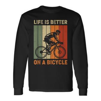 Das Leben Ist Besser Auf Einem Fahrrad Cycling Langarmshirts - Seseable