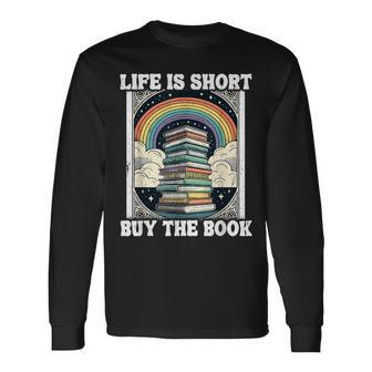 Das Leben Ist Kurz Aber Das Buch Bücher Lesen Langarmshirts - Seseable