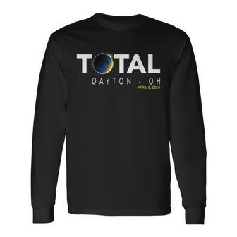 Dayton Oh April 8 Total Solar Eclipse 2024 Long Sleeve T-Shirt - Monsterry