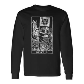 Death Tarot Card Xiii Vintage Long Sleeve T-Shirt - Monsterry UK