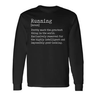 Definition Runner Graphic Running Jogger Sports Athlete Long Sleeve T-Shirt - Monsterry