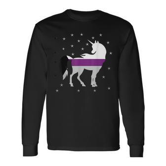 Demisexual Pride Flag Demisexual Unicorn Long Sleeve T-Shirt - Monsterry AU