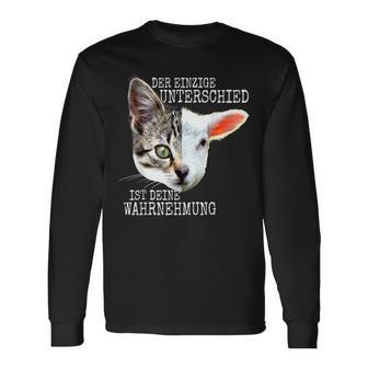 Der Einzige Difference Ist Dein Wahrnehmung Vegan Slogan Langarmshirts - Seseable