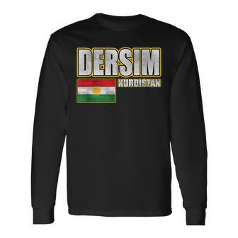 Dersim Kurdistan Flag Free Kurdistan Dersim Langarmshirts - Seseable