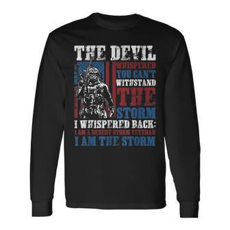 Desert Storm Veteran Cant Withstand The Storm I Am The Storm Long Sleeve T-Shirt - Monsterry AU