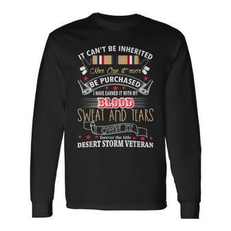 Desert Storm Veteran Desert Shield Vet Long Sleeve T-Shirt - Monsterry