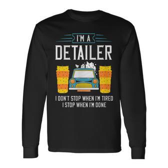 Detailer Car Detailing Car Wash Car For Long Sleeve T-Shirt - Monsterry UK