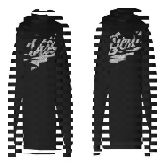 Detroit Varsity Script Classic Sports Jersey Style Long Sleeve T-Shirt - Thegiftio