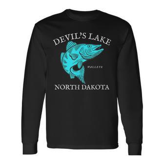 Devil’S Lake North Dakota Walleye Fishing Long Sleeve T-Shirt - Monsterry CA