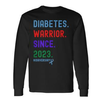 Diaversary Diabetes Warrior Since 2023 Long Sleeve T-Shirt - Seseable