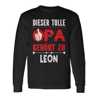 Dieser Tolle Opa Gegehört Zu Leon Opi German Langu Langarmshirts - Seseable