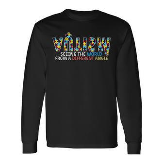 Different Angle Embrace Differences Puzzle Cool Autism Long Sleeve T-Shirt - Monsterry AU