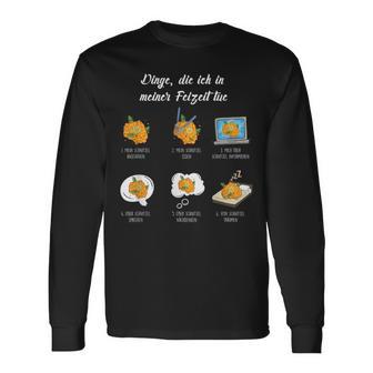 Dinge Die Ich In Meiner Freizeit Tue German Language Black Langarmshirts - Seseable