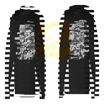 Dinko De Mayo Pickleball Cinco De Mayo Skeleton Men Long Sleeve T-Shirt - Seseable