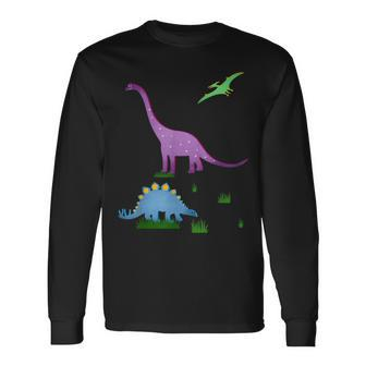 Dinosaur For Children And Adults Brachiosaurus Langarmshirts - Seseable