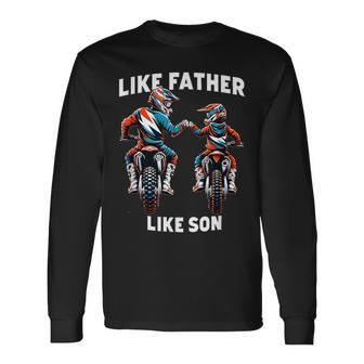 Dirt Bike Family Father Son Motocross Off-Road Mx Dad Boys Long Sleeve T-Shirt - Monsterry DE
