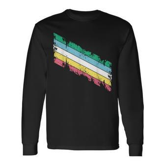 Disability Pride Flag Distressed Vintage Long Sleeve T-Shirt - Monsterry