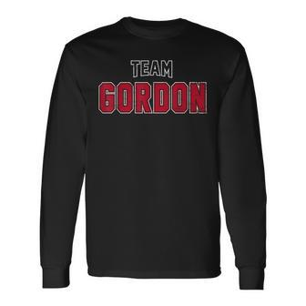 Distressed Team Gordon Surname Proud Family Last Name Long Sleeve T-Shirt - Seseable
