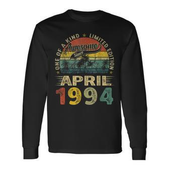 Distressed Vintage 1994 April Limited Edition 30Th Birthday Long Sleeve T-Shirt - Monsterry UK