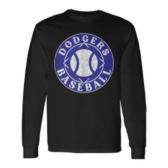 Dodger Baseball Crest Long Sleeve T-Shirt - Thegiftio UK